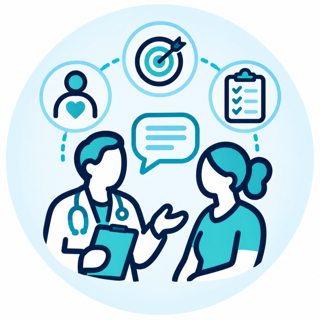 Illustration de l’évaluation personnalisée des attentes et objectifs avant une chirurgie