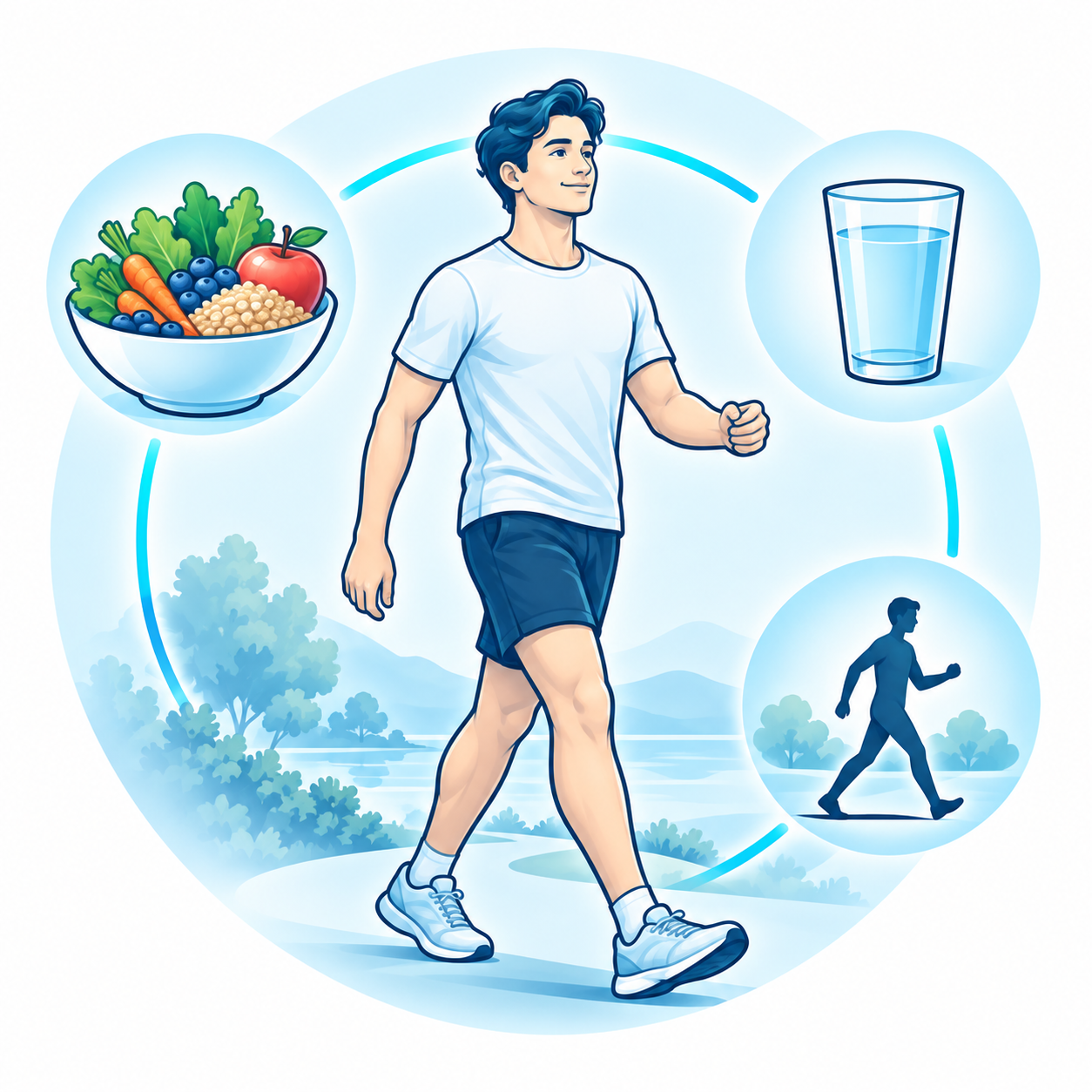 Illustration de mesures d'hygiène de vie après un épisode de diverticulite