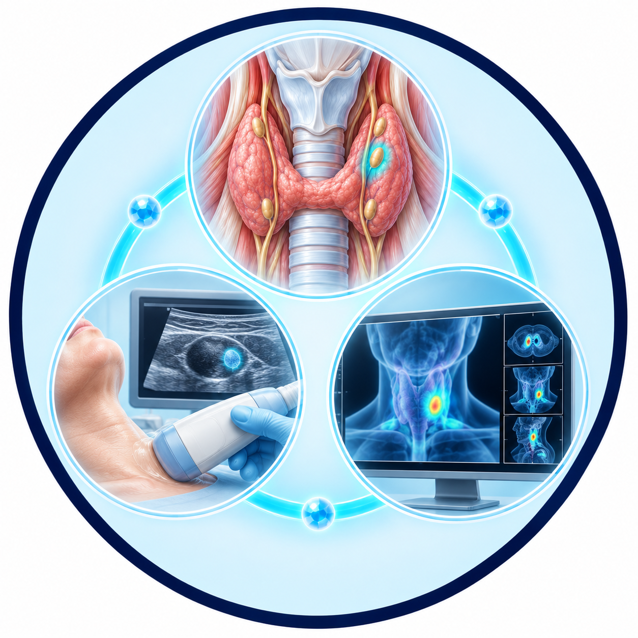 Imaging used to locate a parathyroid gland before surgery