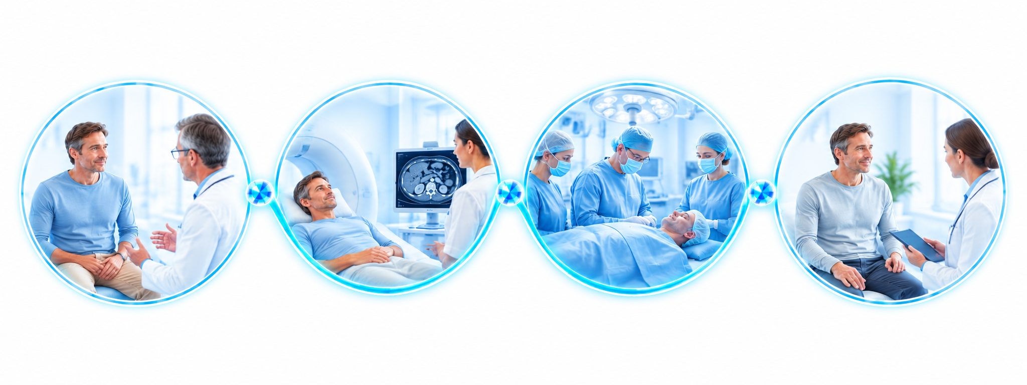 Patient pathway before and after a visceral surgery procedure
